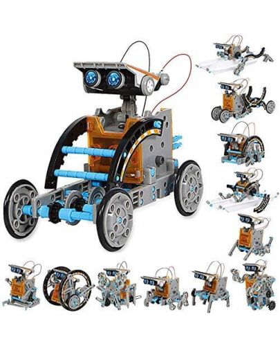 Конструктор 12 в 1 Acool Toy - Робот със соларен панел - 1