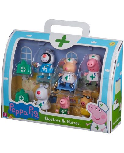 Комплект фигури Peppa Pig - Чичо доктор, 6 броя - 2