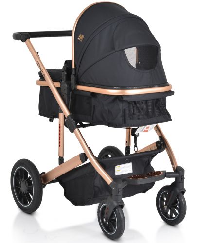 Комбинирана бебешка количка Moni - Thira, черна - 3