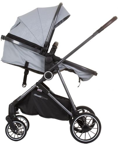 Комбинирана бебешка количка Chipolino - Аура, пепелно сива - 6