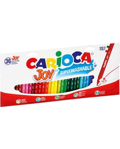 Комплект суперизмиваеми флумастери Carioca Joy - 36 цвята - 1