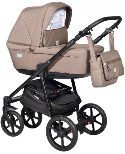 Комбинирана детска количка 3в1 Baby Giggle - Broco, кафява - 1