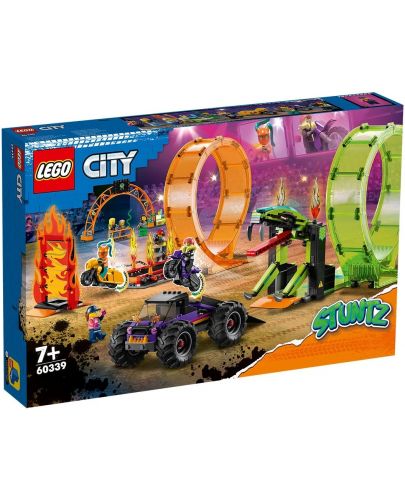 Конструктор Lego City - Арена за каскади с два лупинга (60339) - 1