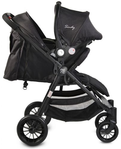 Комбинирана детска количка Moni - Sindy 2 в 1, черна - 5