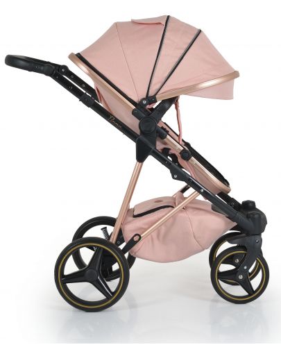 Комбинирана бебешка количка 3 в 1 Moni - Florence, розова - 6