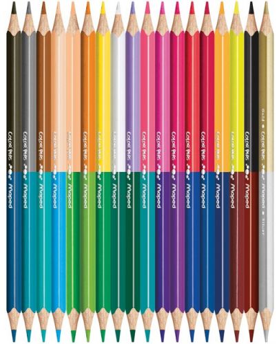 Комплект цветни моливи Maped Color Peps - Duo, 18 броя, 36 цвята - 2