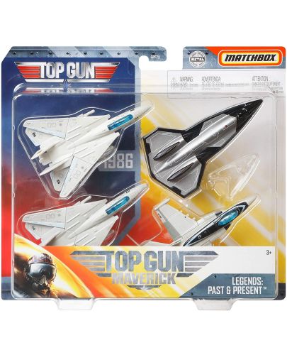 Комплект Mattel Matchbox Top Gun Legends - Самолети, асортимент - 1