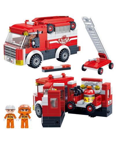 Конструктор BanBao - Пожарна кола, 229 части - 2