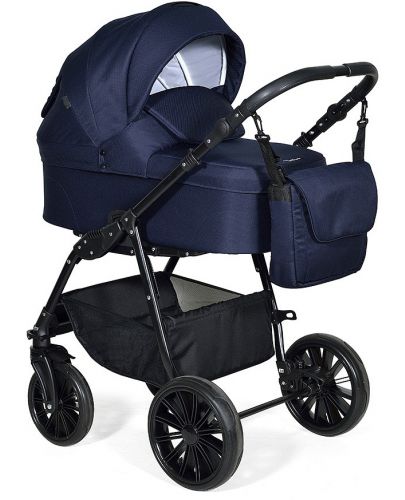 Комбинирана детска количка 3в1 Baby Giggle - Torino, тъмносиня - 1