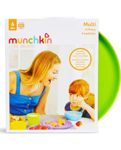 Комплект цветни чинии Munchkin - 4 броя - 2