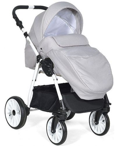 Комбинирана количка Baby Giggle - Alpina, 2 в 1, светлосива - 3