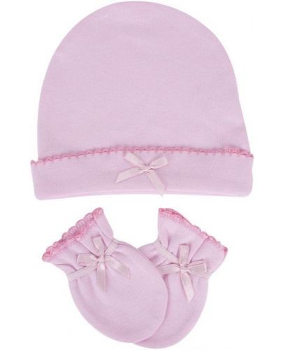 Комплект шапка с ръкавички Sevi Baby - Розов - 1