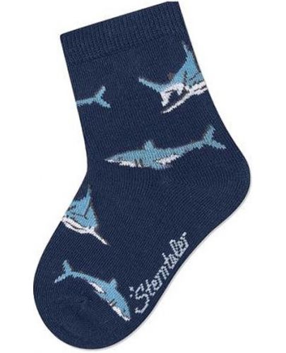 Комплект детски чорапи Sterntaler - С акули, 19/22 размер, 12-24 месеца, 3 чифта - 5