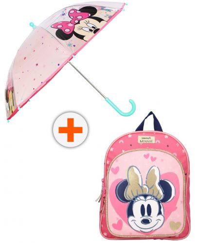 Комплект за детска градина Vadobag Minnie Mouse - Раница и чадър - 1