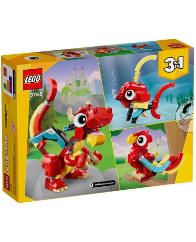 Конструктор LEGO Creator 3 в 1 - Червен дракон (31145) - 9