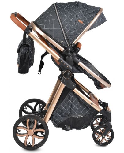 Комбинирана детска количка Moni - Alma, черна - 5