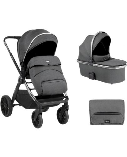 Комбинирана бебешка количка 2 в 1 KikkaBoo - Tiffany, Dark Grey - 1
