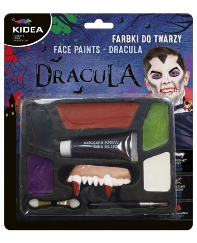 Комплект боички за лице и аксесоари Kidea - Dracula, 6 цвята - 1