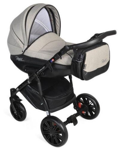 Комбинирана детска количка 2 в 1 Dorjan - Basic Comfort Vip, сиво и черно - 1