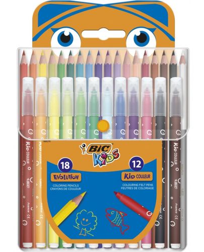 Комплект за оцветяване BIC Kids - 30 части - 2