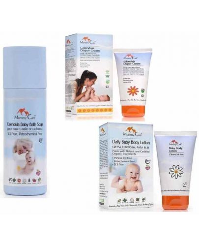 Комплект за бебета и деца Mommy Care - Крем против подсичане, сапун и лосион - 1
