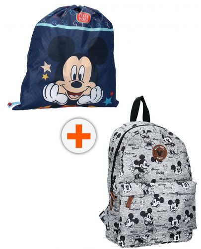 Комплект за детска градина Vadobag Mickey Mouse - Раница и спортна торба, Never Out of Style - 1