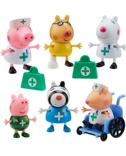 Комплект фигури Peppa Pig - Чичо доктор, 6 броя - 3