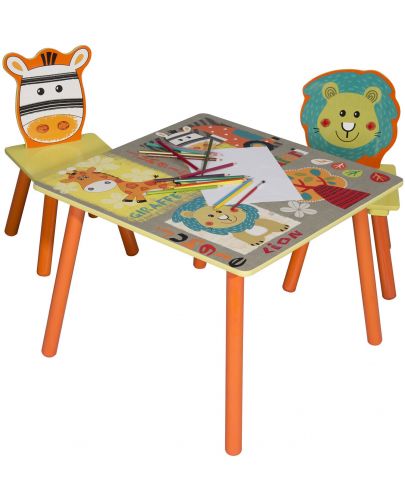Комплект детска маса с 2 столчета Ginger Home - Safari - 1