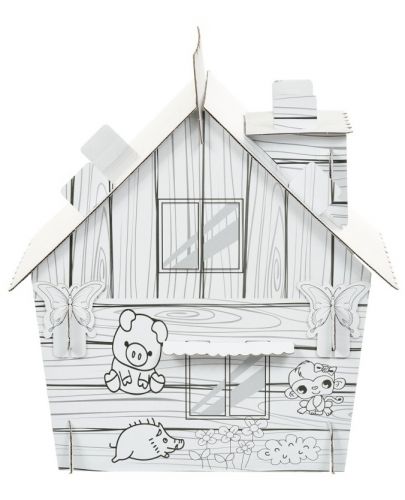 Детски комплект GОТ - Горска къща с животни за сглобяване и оцветяване - 4