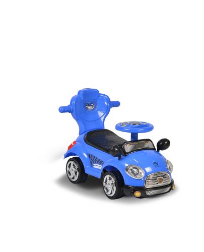 Кола за бутане с дръжка Moni - Paradise, синя - 4