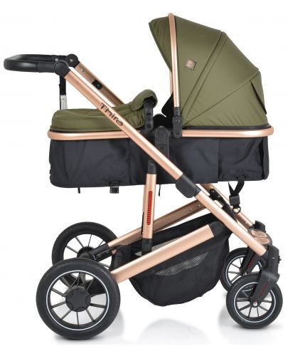 Комбинирана бебешка количка Moni - Thira, зелена - 4