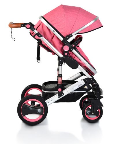 Комбинирана детска количка Moni Gala - Розова - 3