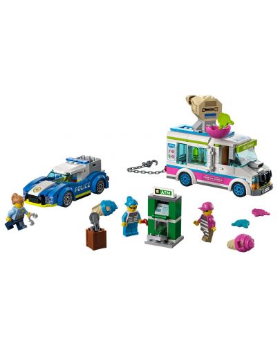 Конструктор Lego City - Полицейско преследване с камион за сладолед (60314) - 3