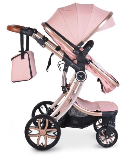 Комбинирана детска количка 2 в 1 Moni - Polly, розова - 7