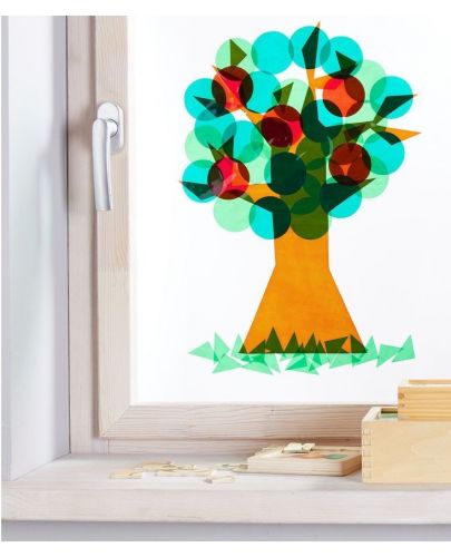 Комплект Haba Education - Стикери за стъкло, сезонно дърво - 2