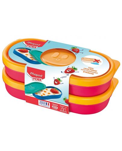 Комплект кутии за храна Maped Concept Kids - Червена, 150 ml, 2 броя - 1