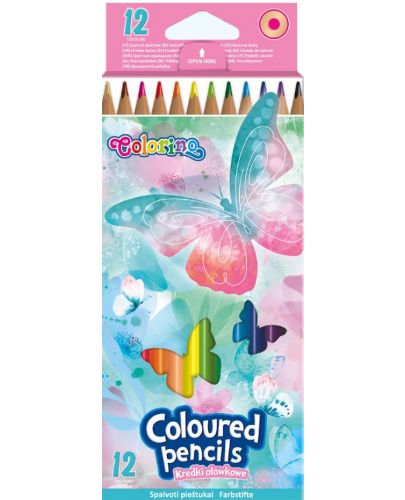 Комплект цветни моливи Colorino - Dreams, 12 цвята - 1
