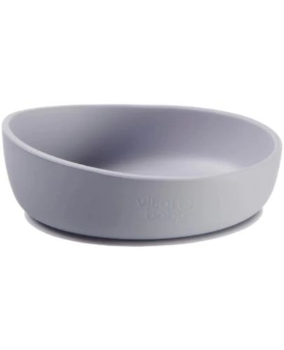 Комплект силиконова купа с вакуум и лъжичка Vital Baby - Виолетов - 4