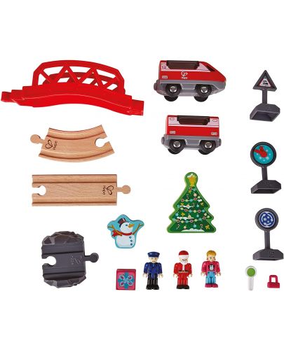 Коледен календар Hape - Коледна гара, с дървени играчки - 2
