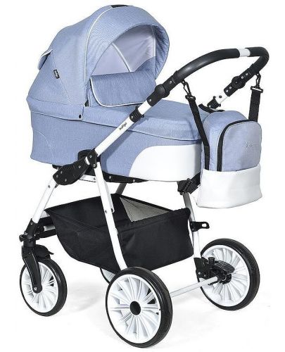 Комбинирана количка Baby Giggle - Alpina, 2 в 1, синя - 1
