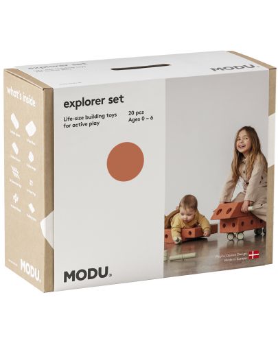 Комплект за игра Modu - Explorer set, зрял портокал-млечно зелено - 2