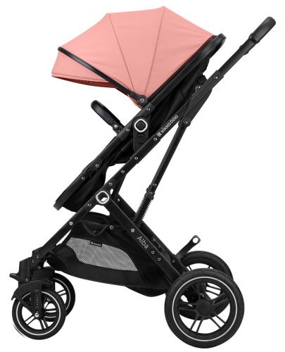Комбинирана бебешка количка 3 в 1 KikkaBoo - Alba, с трансформираща седалка, розова - 6