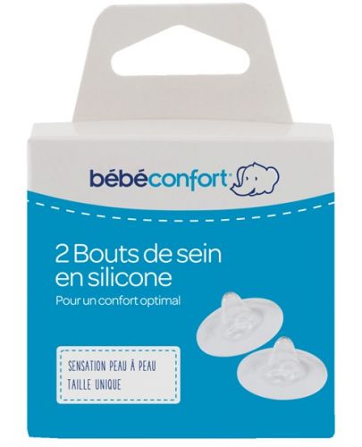 Комплект силиконови зърна Bebe Confort - универсален размер, 2 броя - 1