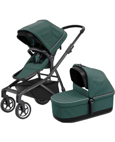 Комбинирана бебешка количка 2 в 1 Thule - Sleek, Mallard Green - 1
