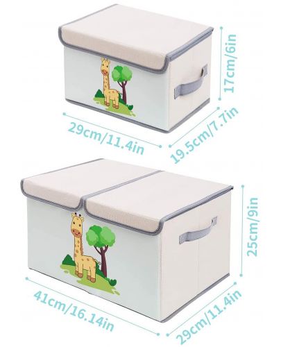 Комплект 2 броя кутии за съхранение Ginger Home - Giraffe - 5