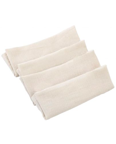 Комплект 4 кърпички от муселин BabyJem - Екрю, 25 x 25 cm  - 1