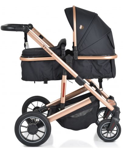 Комбинирана бебешка количка Moni - Thira, черна - 4