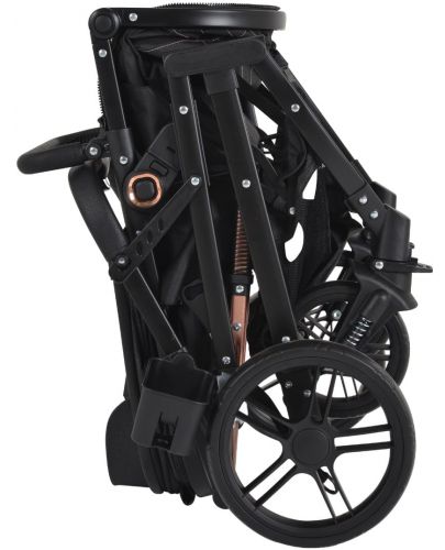 Комбинирана бебешка количка Moni - Rafaello, черна - 8