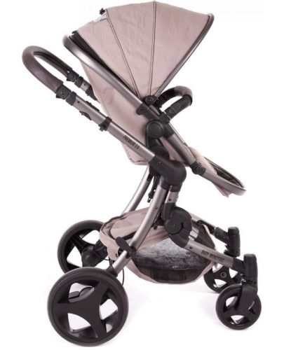 Комплект комбинирана количка и кош за новородено Baby Monsters - Premium, кафяво - 4