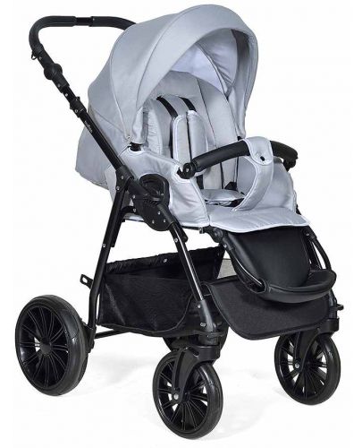 Комбинирана детска количка 2в1 Baby Giggle - Torino, светлосива - 2